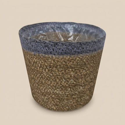 Dual-Tone Jute Planter Basket